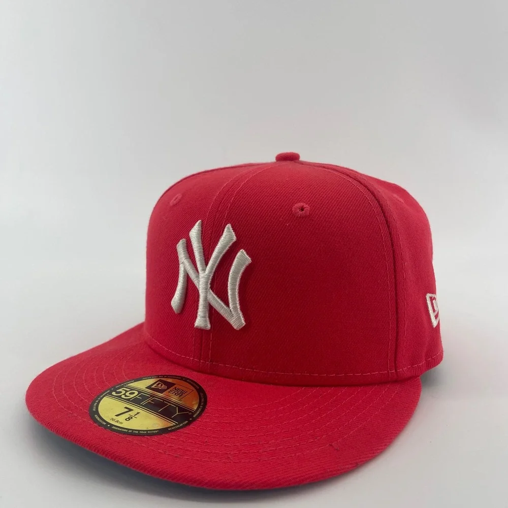 New York Yankees Fit Hat Cap Men 7 1/8 Red New Era 59FIFTY 1998 World Series